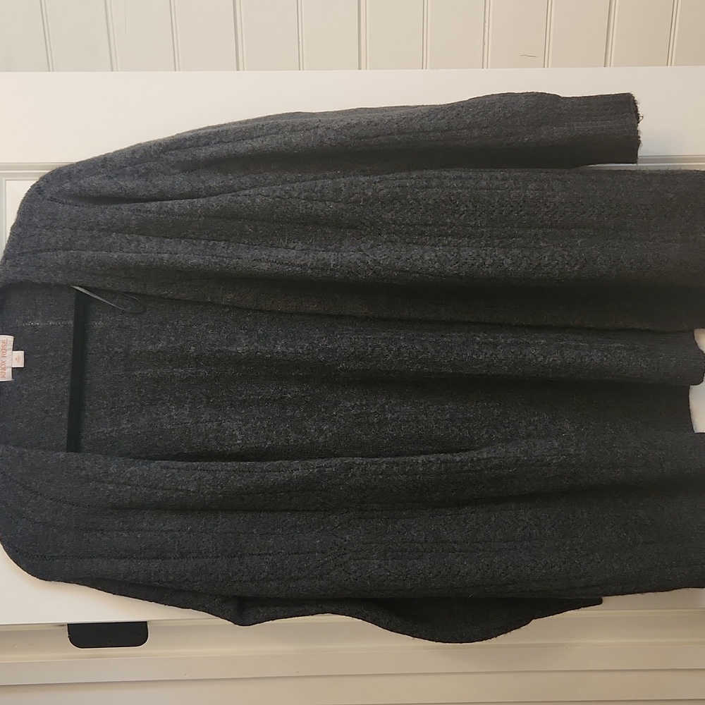 Knox Rose Dark Gray Knit Cardigan